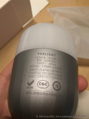Xiaomi Yeelight RGBW E27 Smart LED Bulb 