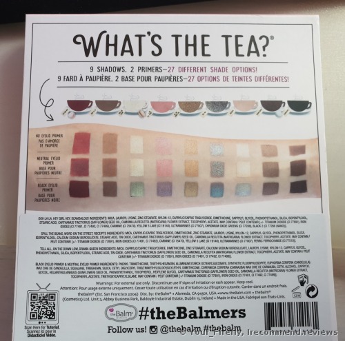The Balm What's The Tea? Hot Tea Eyeshadow Palette