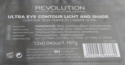 Makeup Revolution Ultra Eye Contour Light and Shade Palette