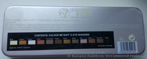 W7 Colour Me Buff Eye Shadow Palette