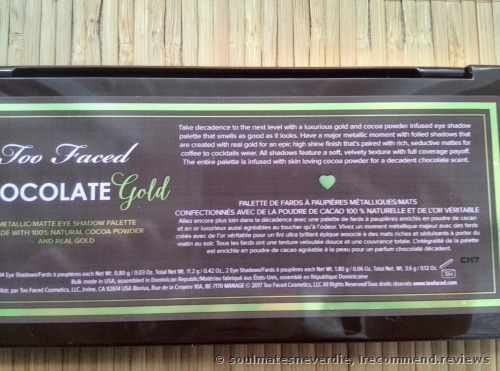 Too Faced Chocolate Gold Eye Shadow Palette