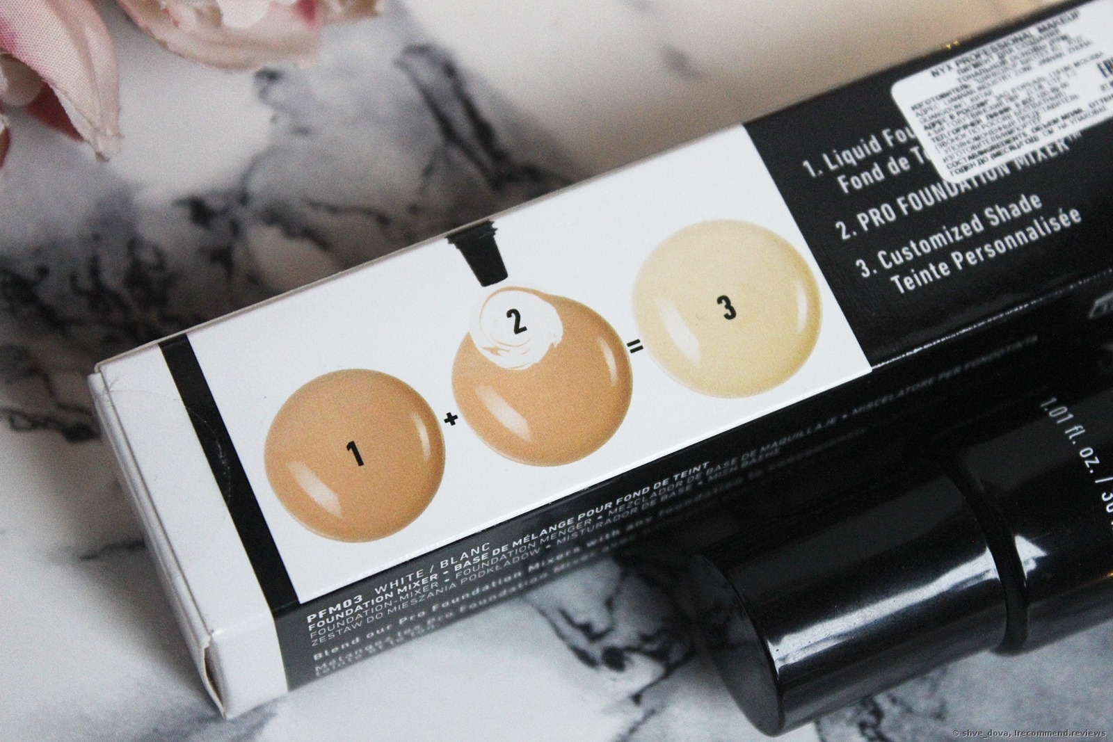 Review: NYX Pro Foundation Mixer - White - Adjusting Beauty
